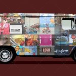 Dragon Ball Z Delivery Van Mockup