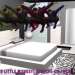 five little monkeys jumping on the bed GIF Template