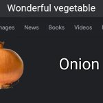 Onions are great | Wonderful vegetable; Onion | image tagged in fake search,onion,onions,vegetable,happy,memes | made w/ Imgflip meme maker