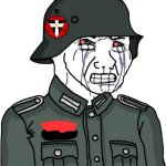 Banderite Wojak seething and coping