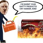 Hitler burning tampax