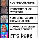 peak anime meme