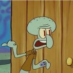Squidward pointing out