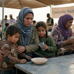 Women and kids refugee