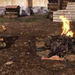 Loner Stalker watches Bonfire burn