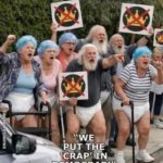 Elderly No Kings Protestors