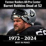 Former Raiders All-Pro center Barret Robbins meme
