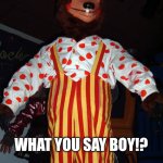 No context needed | What you say BOY!? | image tagged in billy bob | made w/ Imgflip meme maker