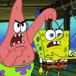 Spongebob Patrick pointing