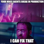 Voice testing meme | Your voice agents break in production; I can fix that | image tagged in you look lonely | made w/ Imgflip meme maker