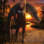 Catch of the day | Life is tough in the Glades | image tagged in ai,hunting,animals,cgi,humor | made w/ Imgflip meme maker