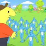 Smiling Friends Jumping Jacks GIF Template