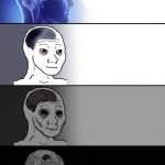 scribbled wojak galaxy brain