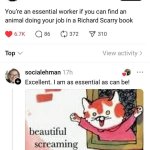 Beautiful screaming lady