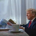 BSM Donald Trump reading newspaper