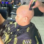 Funny | Everytime I see a cantaloupe... | image tagged in funny,barber,hairstyle,bald,birth control,forehead | made w/ Imgflip meme maker