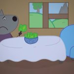 Mr wolf forces himself to eat bad food