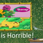 Bruh moment... (Full title in comments) | image tagged in squidward says x is horrible,barney the dinosaur,childhood ruined,deviantart,squidward,why are you reading the tags | made w/ Imgflip meme maker