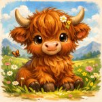 Cute highland cow