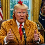 Donald Trump TACO orange chicken suit