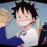 MONKEY .D LUFFY WITH THE LA DOGERS GIF Template