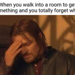 when will Rithika understand. sigh. | When you walk into a room to get something and you totally forget what: | image tagged in lord of the rings | made w/ Imgflip meme maker