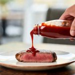 Ketchup on steak