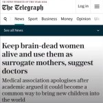brain dead women incubators