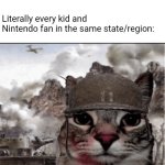 Thousand yard stare cat | Me: I think the Super Mario Galaxy Movie is just a way to make more mone-; Literally every kid and Nintendo fan in the same state/region: | image tagged in thousand yard stare cat,super mario | made w/ Imgflip meme maker