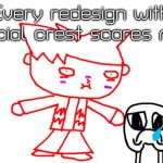 They scared me | Every redesign with facial crest scares me | image tagged in blank white template | made w/ Imgflip meme maker