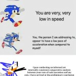 Increasingly worse sonic