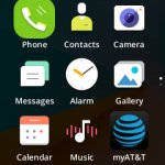 Att flip phone home screen