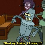 Bender shut up baby I know it