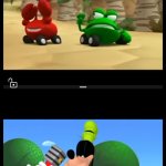 Taxi crab toadhog and goofy GIF Template