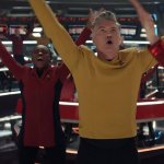 Star trek celebrating