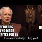 Day 496 of Arcane memes until the next season/series comes out. | riot games; reditors who made rewrites for s2 | image tagged in star wars prequel palpatine use my knowledge,arcane | made w/ Imgflip meme maker