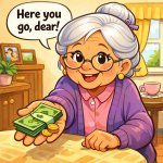 Granma offering money
