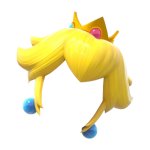 Princess Peach’s Wig With Earrings and crown