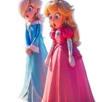 Surprised Princess Rosalina and Shocked Princess Peach