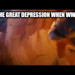 WW2 | The US in the Great Depression when WW2 starts: | image tagged in gifs,super mario galaxy | made w/ Imgflip video-to-gif maker