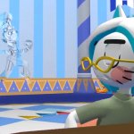 Karen looks at Luigi wall meme