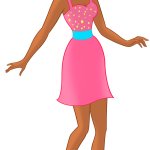 Gabriella Human Blue Pink Spakly Dress