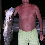 Retarded politician w/ fish