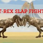 Trex slap fight GIF Template
