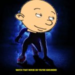 Caillou gets grounded movie poster | Caillou; Watch that movie or you're grounded; Gets grounded | image tagged in sonic movie teaser poster | made w/ Imgflip meme maker