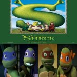 2012 Turtles Happy and Excited for Shrek 25th Anniversary? | image tagged in who's happy and excited for shrek 25th anniversary,deviantart,tmnt,shrek,nickelodeon,dreamworks | made w/ Imgflip meme maker