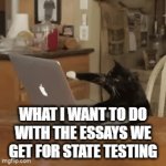 state testing sucks | what i want to do with the essays we get for state testing | image tagged in gifs,state testing | made w/ Imgflip video-to-gif maker