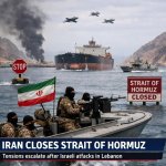 Iran closes Strait of Hormuz over Israeli barrage in Lebanon  ht