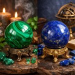 malachite and lapis lazuli