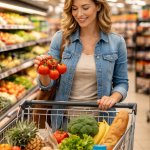 person grocery shopping